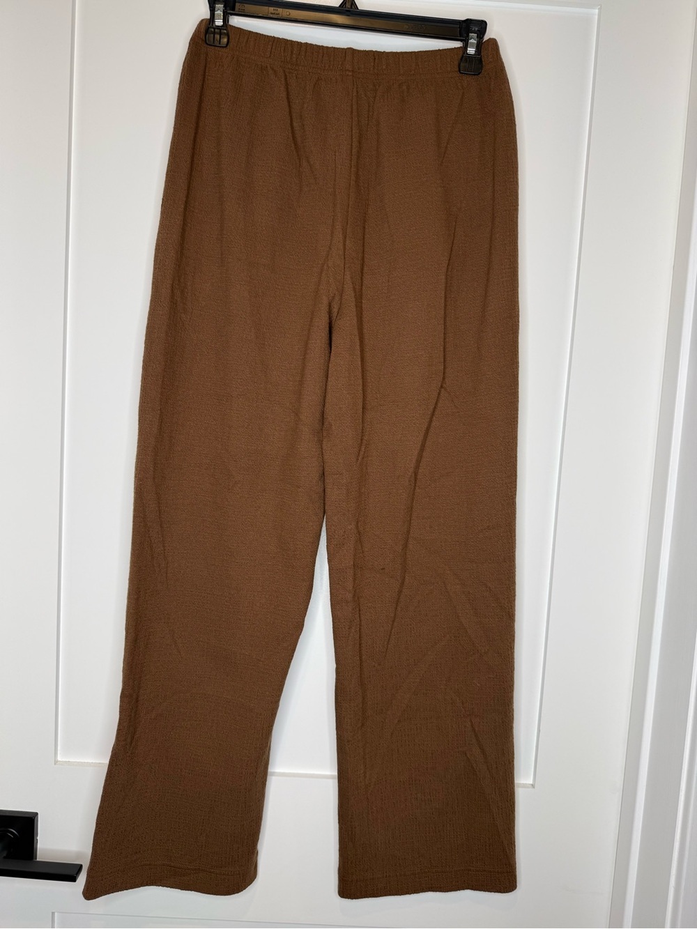 Oak + Fort Brown Ribbed Elastic Waist Straight Leg Pants XS NWT - Picture 3 of 12